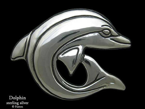 Dolphin Belt Buckle sterling silver