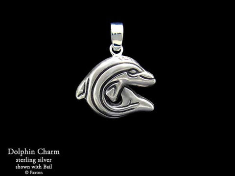 Dolphin Charm Necklace sterling silver