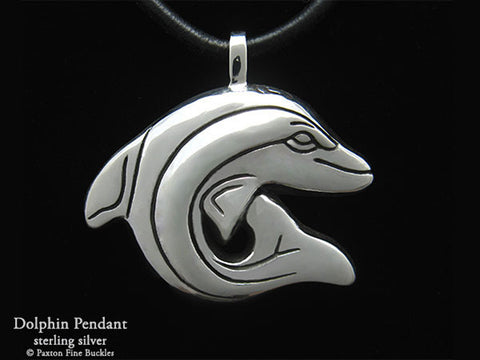 Dolphin Pendant Necklace sterling silver