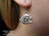 Dolphin Earrings fishhook sterling silver