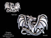 Dragon Lapel Pin Brooch sterling silver
