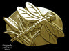 Dragonfly Belt Buckle yellow brass