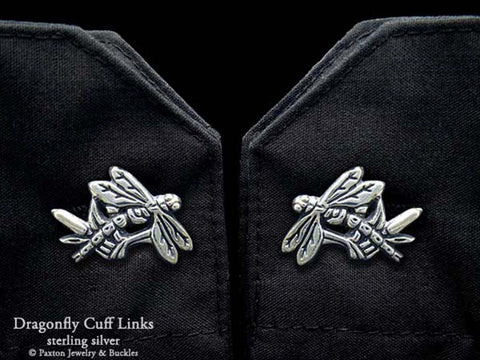 Dragonfly Cuff Links sterling silver