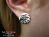 Eagle Head Earrings post back sterling silver