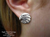 Eagle Head Earrings post back sterling silver