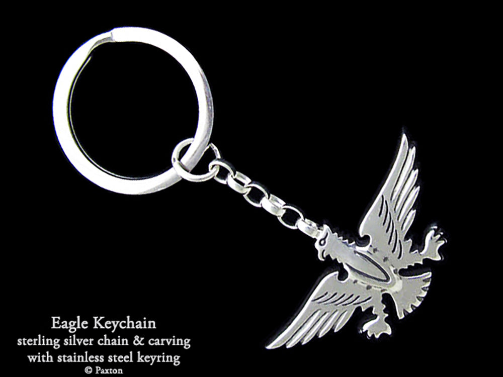 Eagle Key Chain Sterling Silver