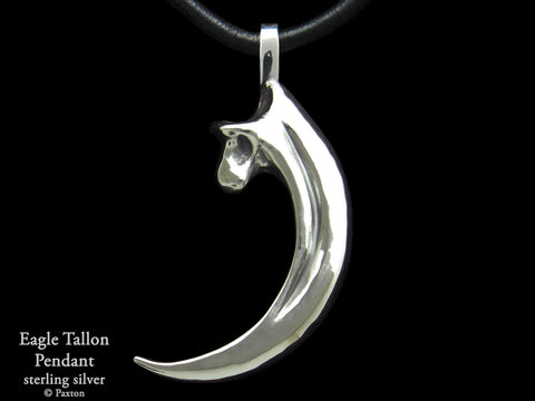 Eagle Talon Claw Pendant Necklace Sterling Silver