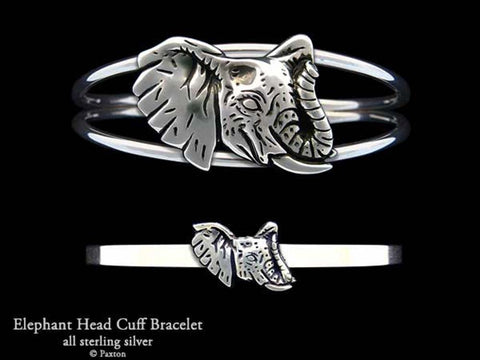 Elephant Head Cuff Bracelet