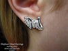 Elephant Head Earrings post back sterling silver