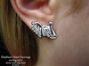 Elephant Head Earrings post back sterling silver