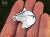 Horse Head Brooch in hand back view