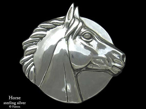 Horse Head Belt Buckle sterling silver