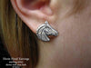 Horse Head Earrings post back sterling silver