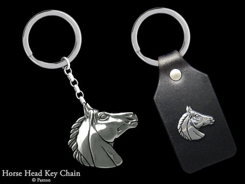 Horse Head Key Chain Sterling Silver
