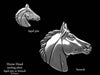 Horse Head Lapel Pin Brooch sterling silver
