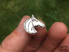 Horse Head Lapel Pin Brooch in hand