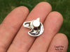 Horse Head Lapel Pin Brooch in hand back view