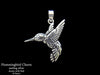 Hummingbird charm necklace sterling silver