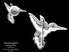 Hummingbird Lapel Pin or Hummingbird Brooch Sterling Silver