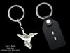 Hummingbird Key Chain / Key Ring Sterling Silver