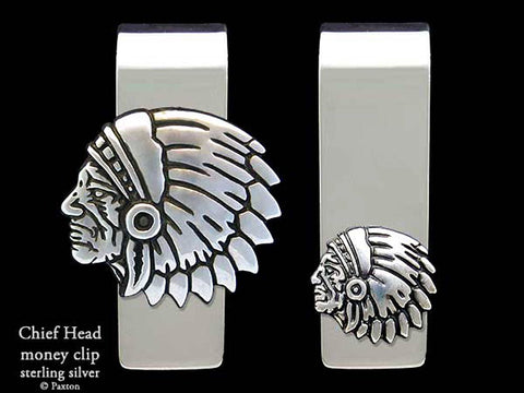 Chief Head Money Clip