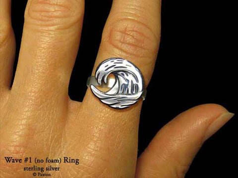 Ocean Wave #1 ring sterling silver