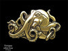 Octopus Belt Buckle yellow brass