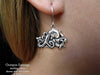 Octopus Earrings fishhook sterling silver
