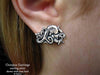Octopus Earrings post back sterling silver