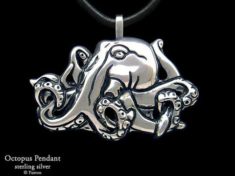 Octopus Pendant necklace sterling silver