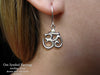 Om Symbol Earrings fishhook sterling silver