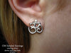 Om Symbol Earrings post back sterling silver