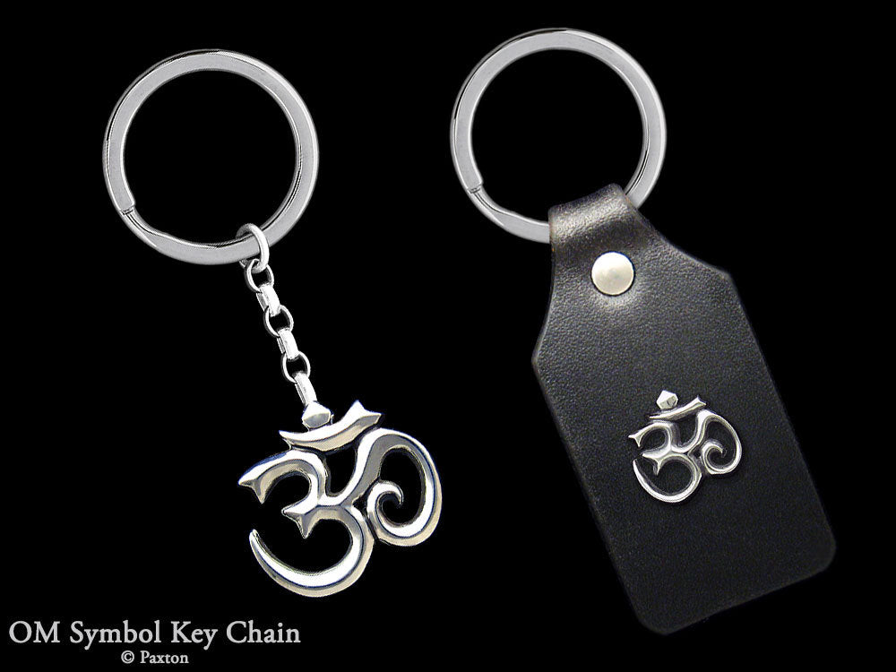 OM Symbol Key Chain Sterling Silver