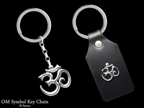 OM Symbol Key Chain Sterling Silver
