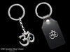 OM Symbol Key Chain Sterling Silver