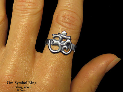 Om Symbol ring sterling silver