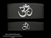 Om Symbol on Leather Bracelet