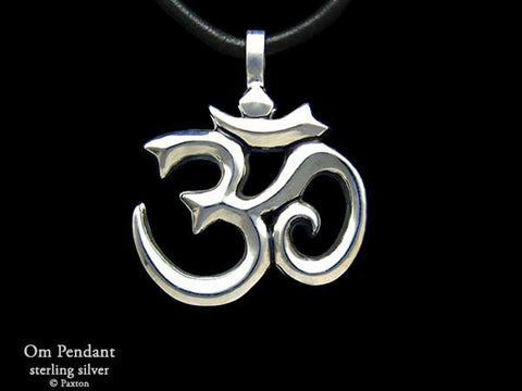 OM Symbol Pendant Necklace sterling silver