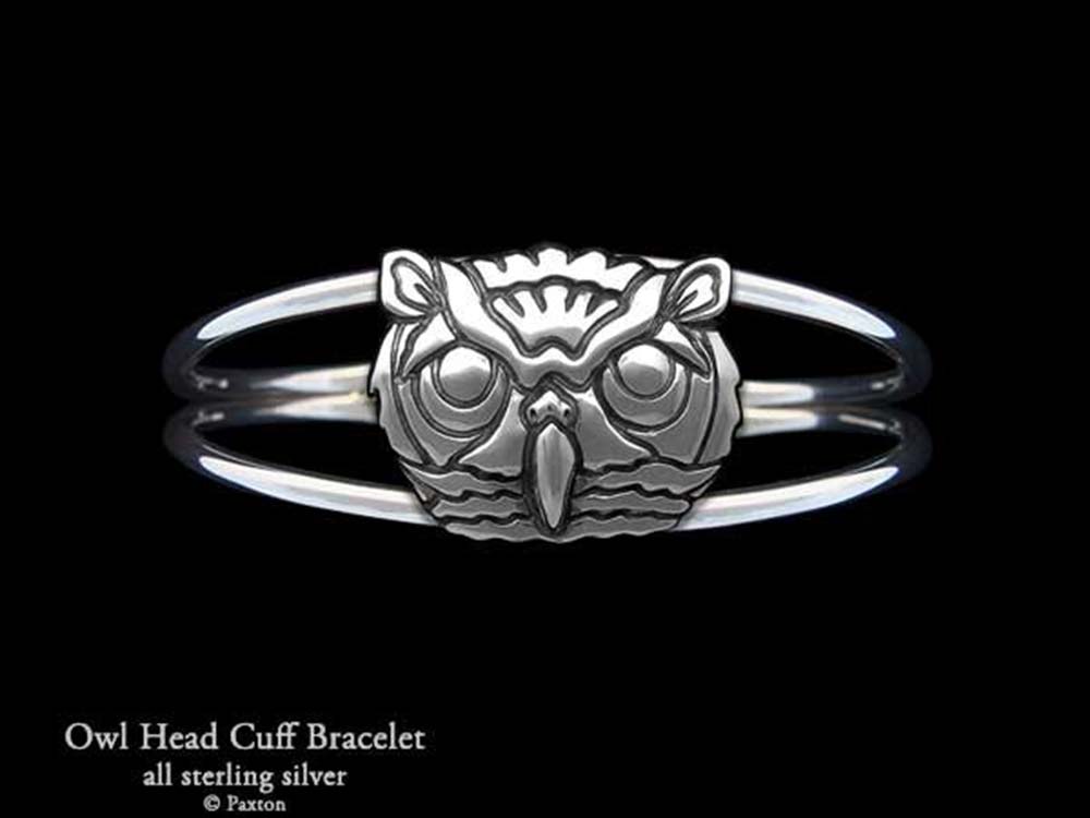 Owl Head Cuff Bracelet