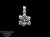 Parrot Tulip Flower Charm Necklace sterling silver