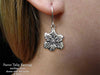 Parrot Tulip Flower Earrings fishhook sterling silver
