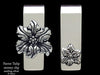 Parrot Tulip Flower Money Clip Sterling Silver