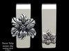 Parrot Tulip Flower Money Clip Sterling Silver