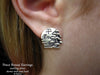 Peace Bonsai Earrings post back sterling silver