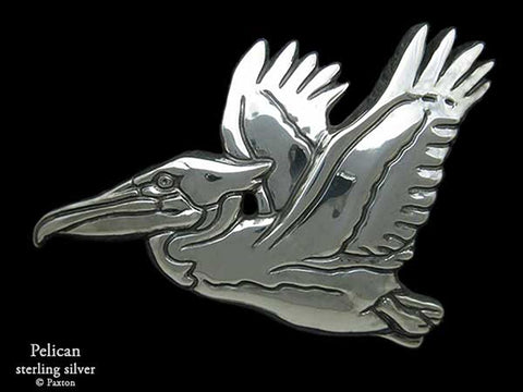 Pelican Belt Buckle sterling silver