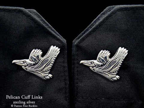 Pelican Cuff Links sterling silver