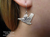 Pelican Earrings fishhook sterling silver