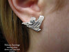 Pelican Earrings post back sterling silver