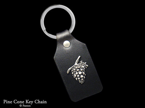 Pine Cone Key Chain Sterling Silver