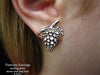 Pine Cone Earrings post back sterling silver